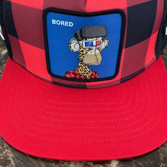 Men’s Capslab Bored Monkey 5 Panels Leopard Mesh Trucker - Picture 2 of 9